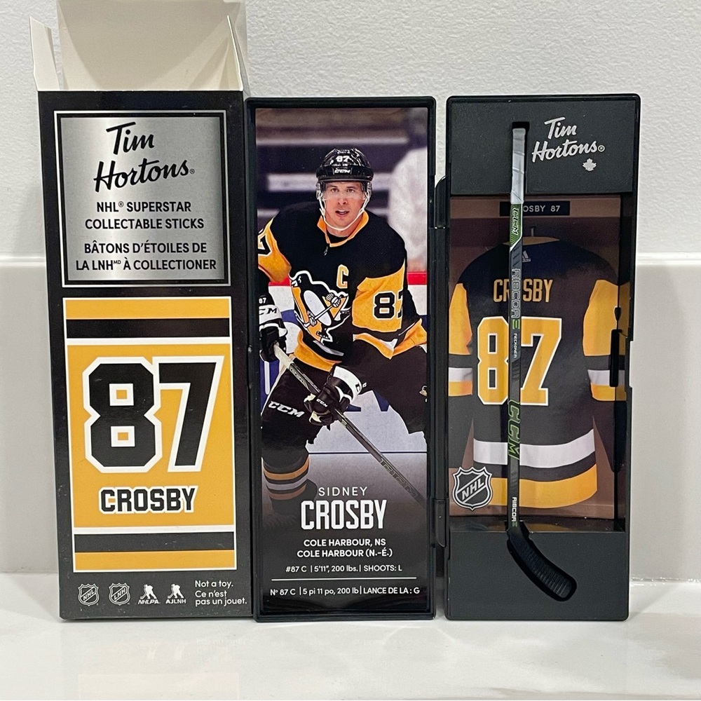 NEW Tim Hortons NHL Superstar Collectable Hockey Sticks (87 Sidney Crosby)